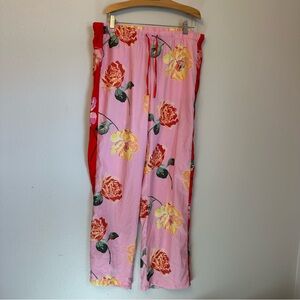 Victoria’s Secret Pink Floral Lounge Pants with Red Side Panels